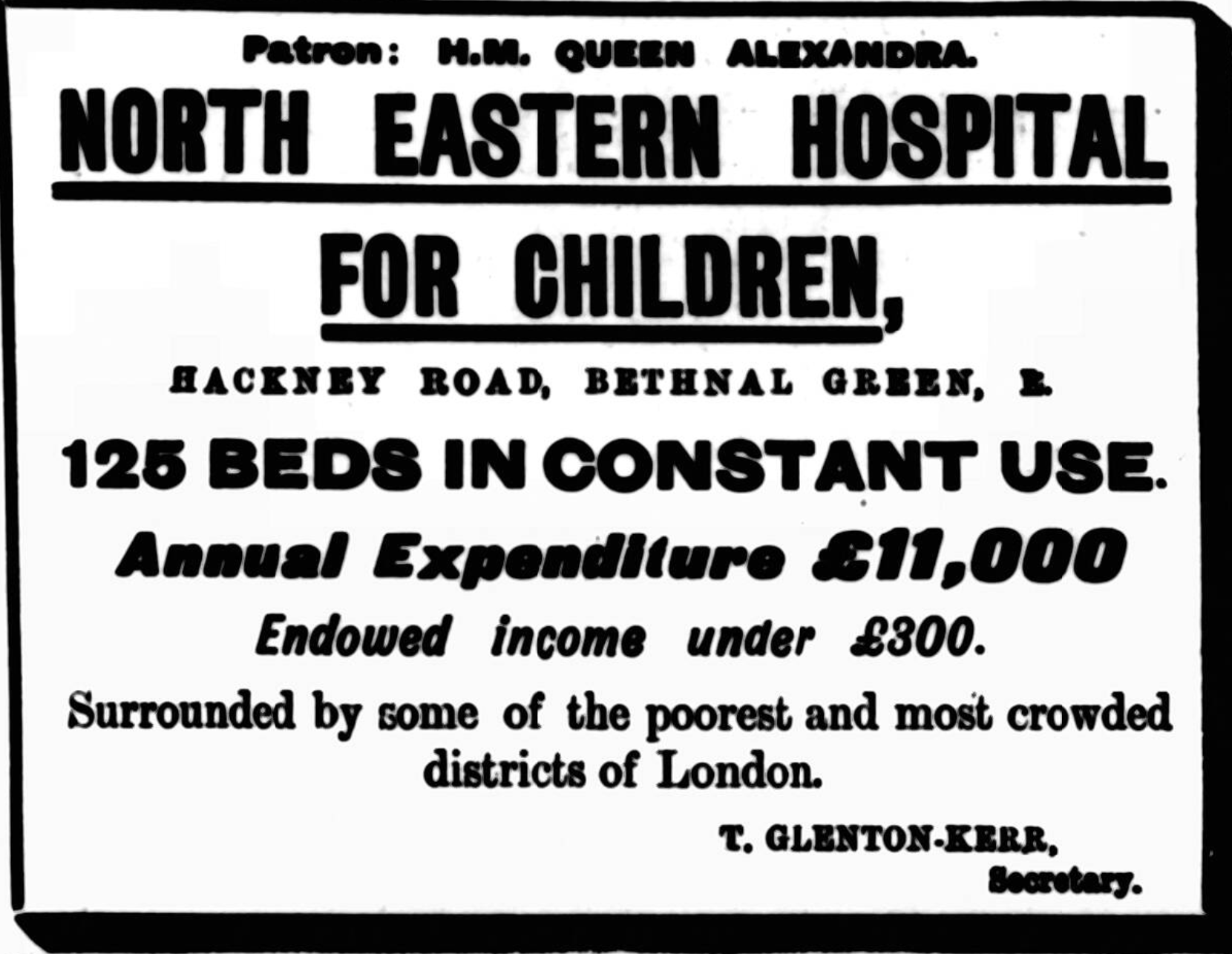 1909 appeal for funds