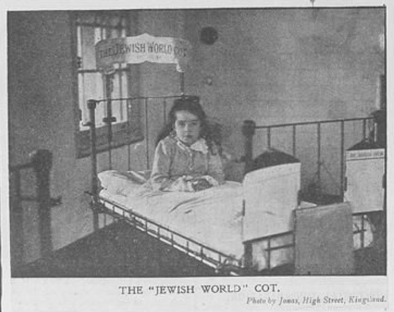 Young girl in the Jewish World Cot